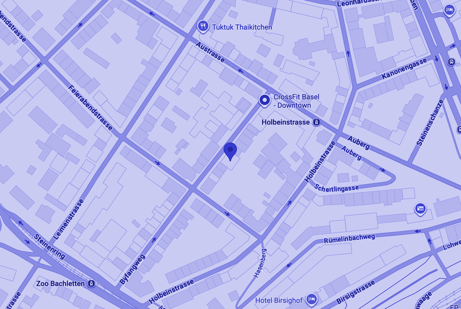 Kartenansicht des Standorts am Byfangweg 13 in Basel